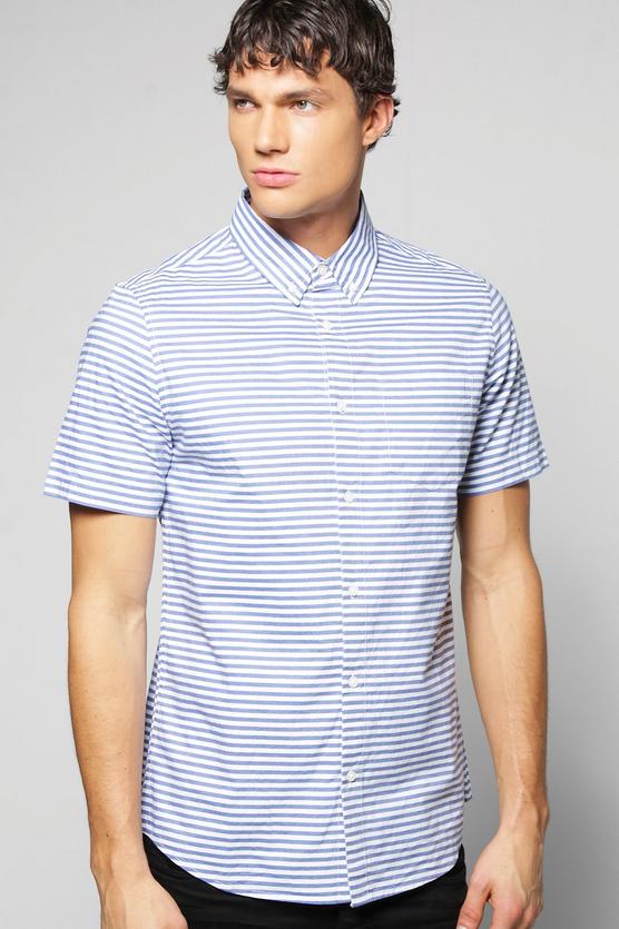 Short Sleeve Horizontal Stripe Shirt